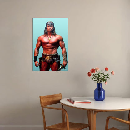 Conan The Barbarian Arnold Schwarzenegger 1982 Film Poster Wall Art Print Home Wall Decor - xonomax