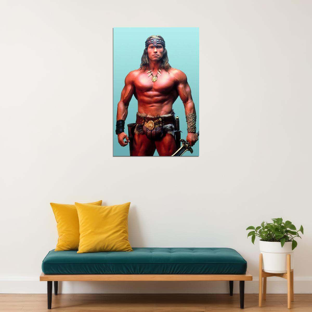 Conan The Barbarian Arnold Schwarzenegger 1982 Film Poster Wall Art Print Home Wall Decor - xonomax