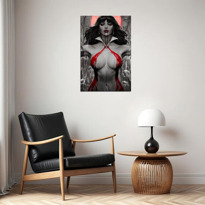 Vampirella Sexy Fictional Character Blood Body Poster Wall Art Print Home Wall Decor