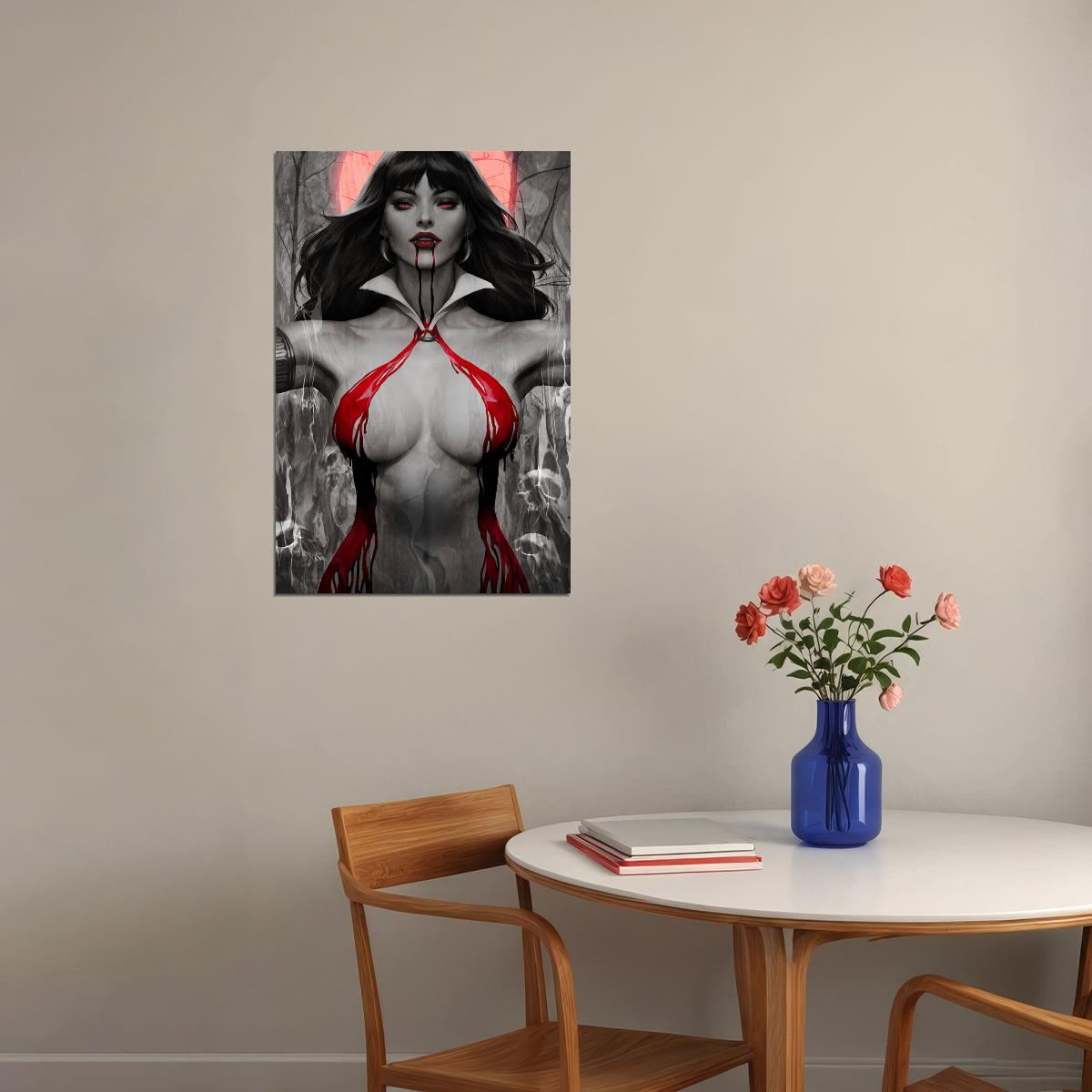 Vampirella Sexy Fictional Character Blood Body Poster Wall Art Print Home Wall Decor