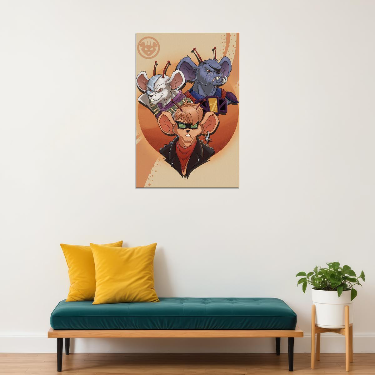 Biker Mice From Mars Poster Wall Art Print Home Wall Decor