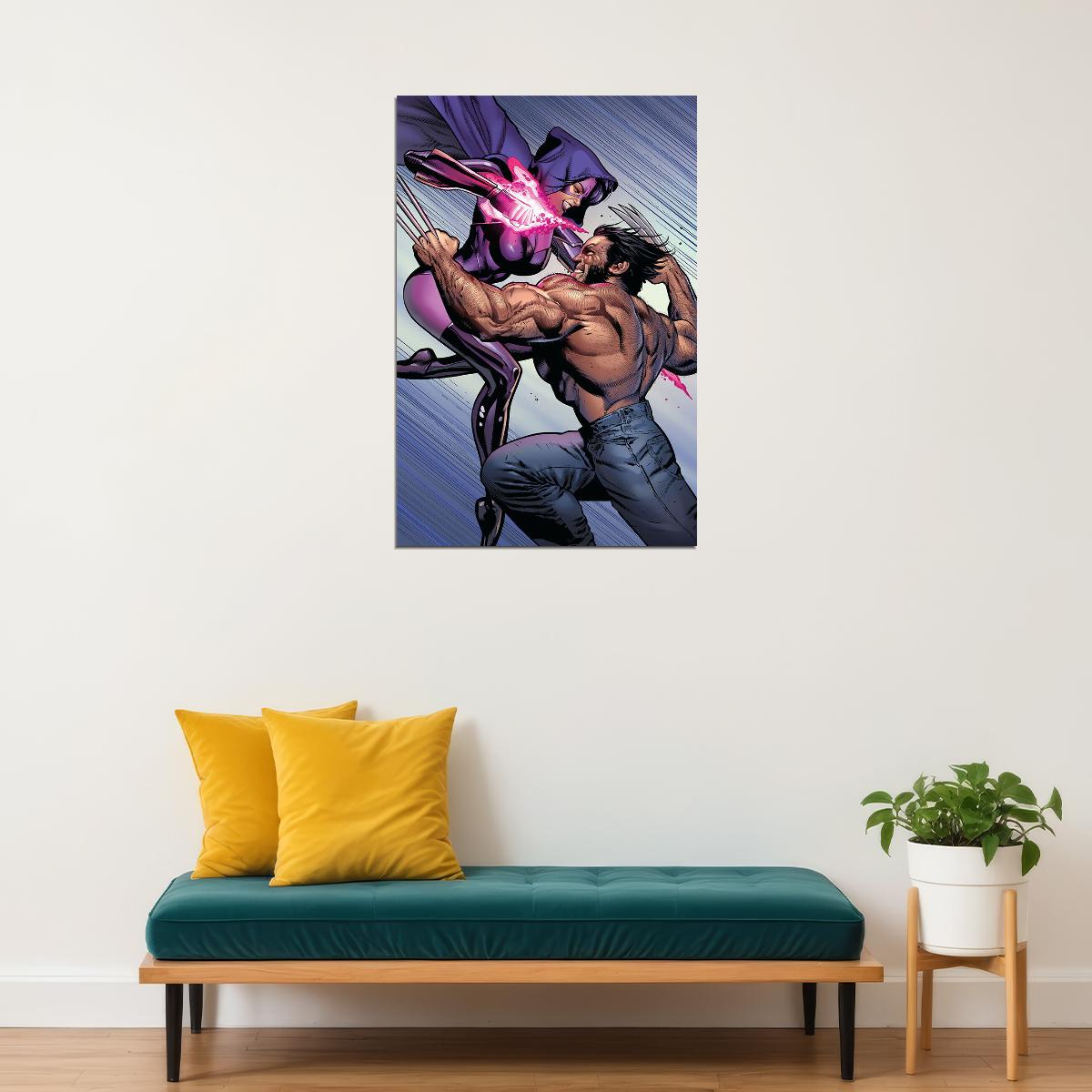 Wolverine Vs Sabortooth Comic Book Superhero Poster Wall Art Print Home Wall Decor - xonomax