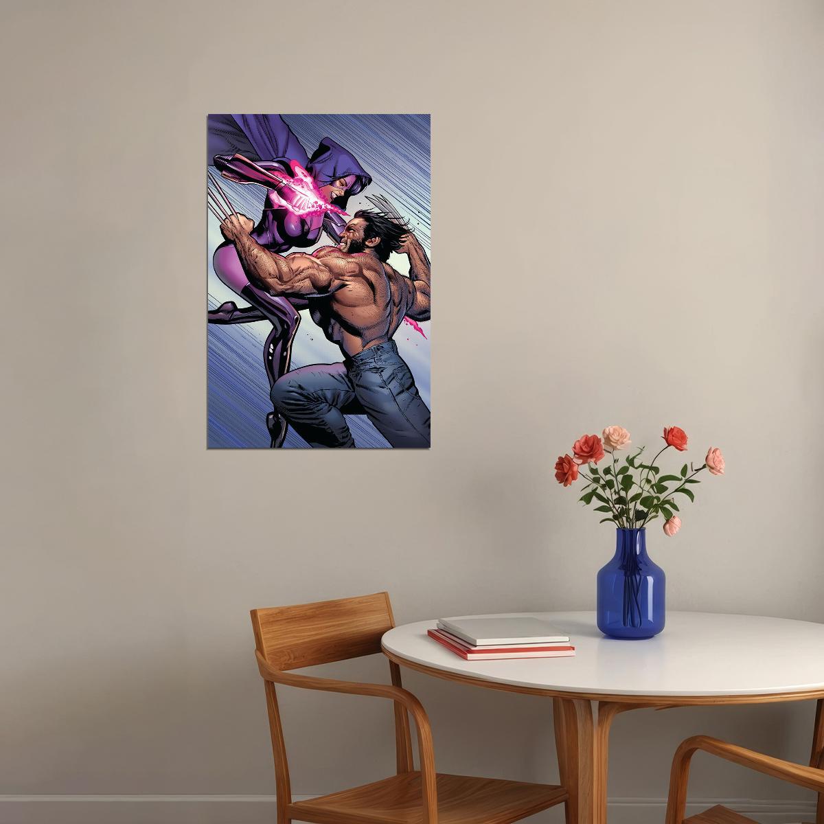 Wolverine Vs Sabortooth Comic Book Superhero Poster Wall Art Print Home Wall Decor - xonomax