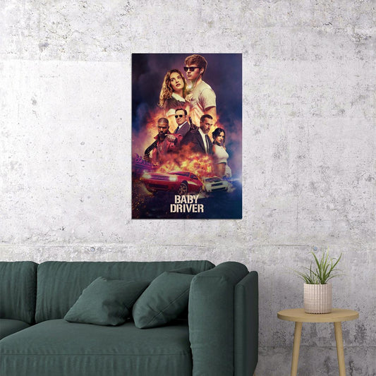 Baby Driver Action Movie 2017 Poster Wall Art Print Home Wall Decor - xonomax
