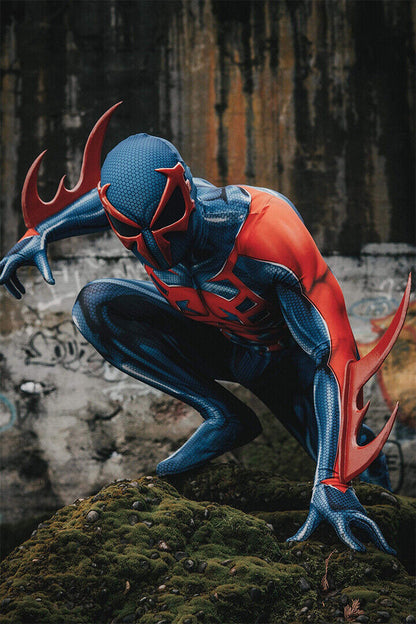 Spider Man 2099 Jumping Miguel O'hara Poster Wall Art Print Home Wall Decor