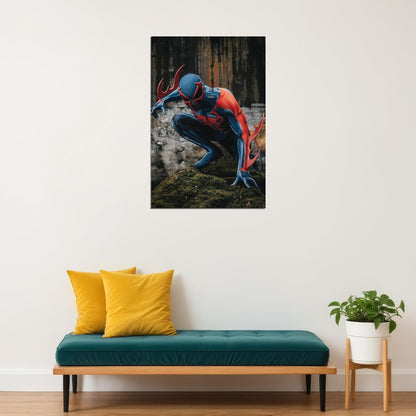 Spider Man 2099 Jumping Miguel O'hara Poster Wall Art Print Home Wall Decor