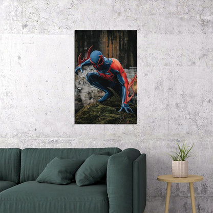 Spider Man 2099 Jumping Miguel O'hara Poster Wall Art Print Home Wall Decor