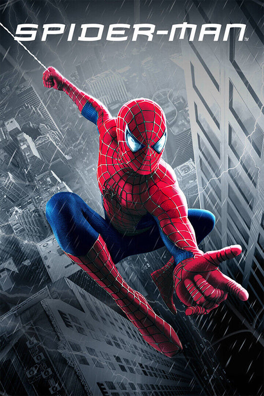 Spiderman Pointing Comic Book Hero Poster Wall Art Print Home Wall Decor - xonomax