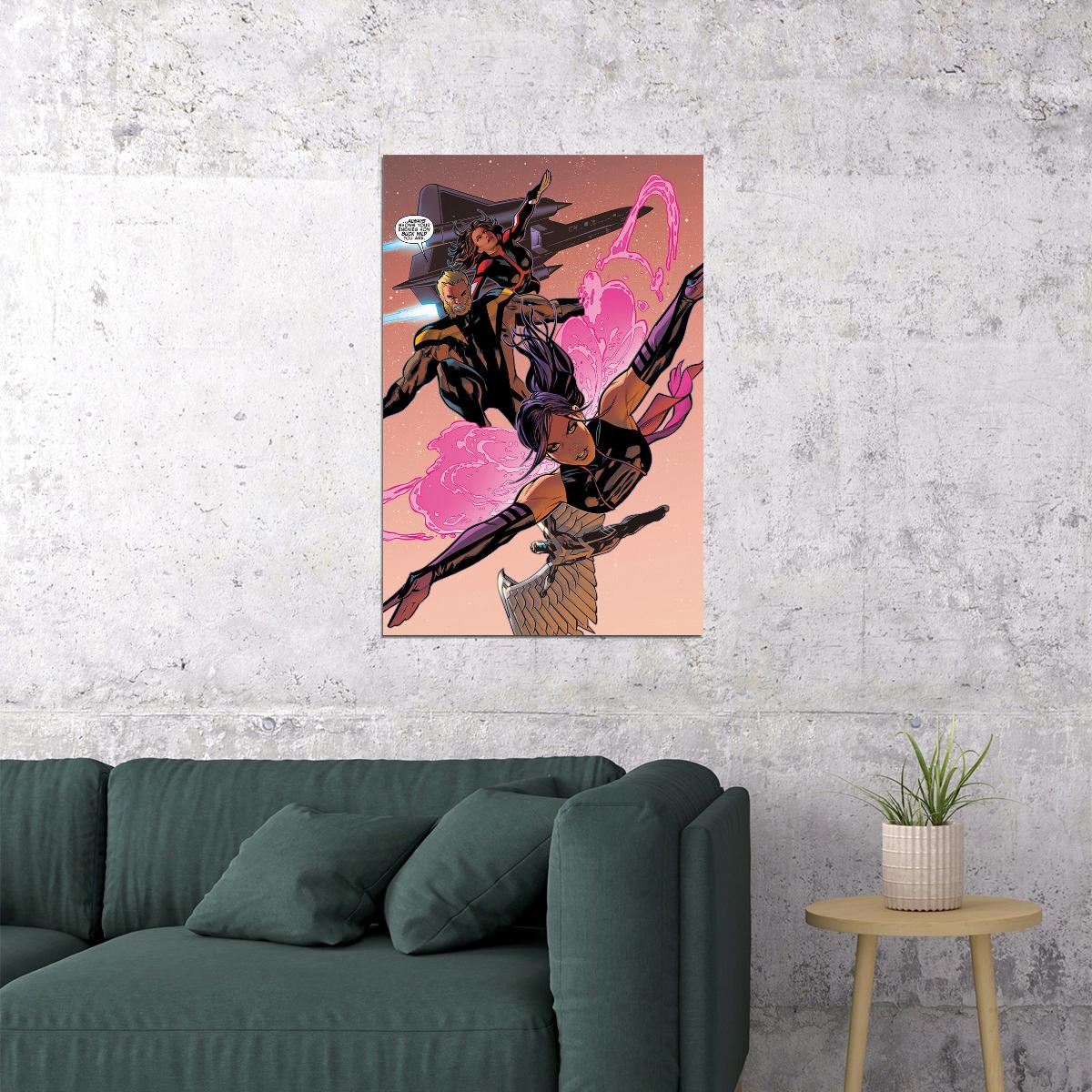 Uncanny X-men Archangel Psylocke Poster Wall Art Print Home Wall Decor