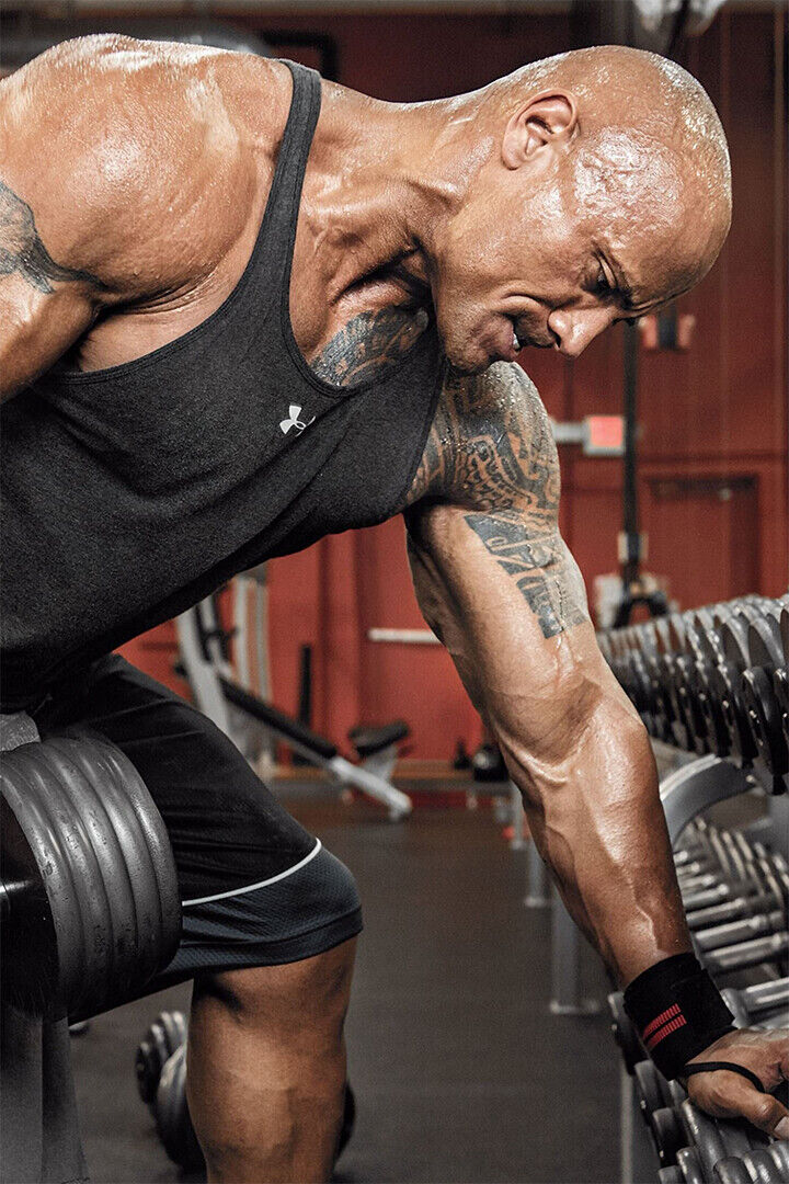 Dwayne The Rock Johnson Gym Workout Poster Wall Art Print Home Wall Decor - xonomax