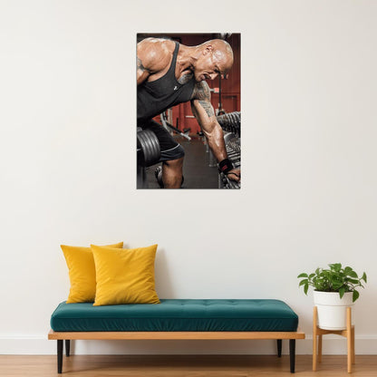 Dwayne The Rock Johnson Gym Workout Poster Wall Art Print Home Wall Decor - xonomax