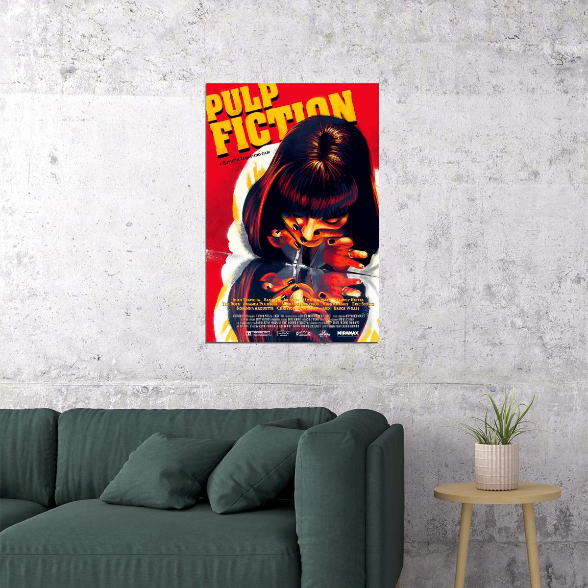 Pulp Fiction Movie Quentin Tarantino 1994 Poster Wall Art Print Home Wall Decor