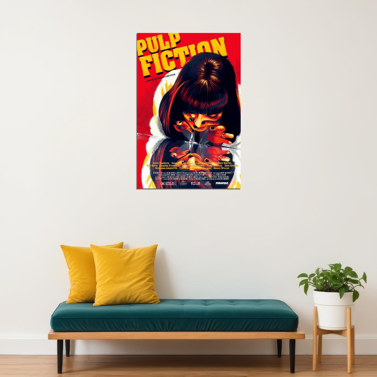 Pulp Fiction Movie Quentin Tarantino 1994 Poster Wall Art Print Home Wall Decor