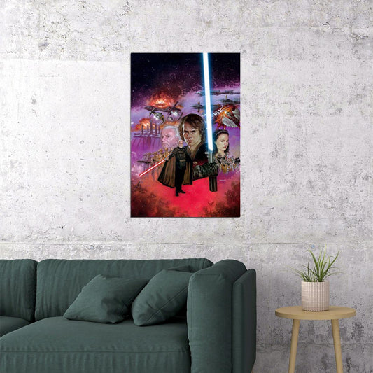 Star Wars Iii Revenge Of The Sith 2005 Movie Poster Wall Art Print Home Wall Decor - xonomax
