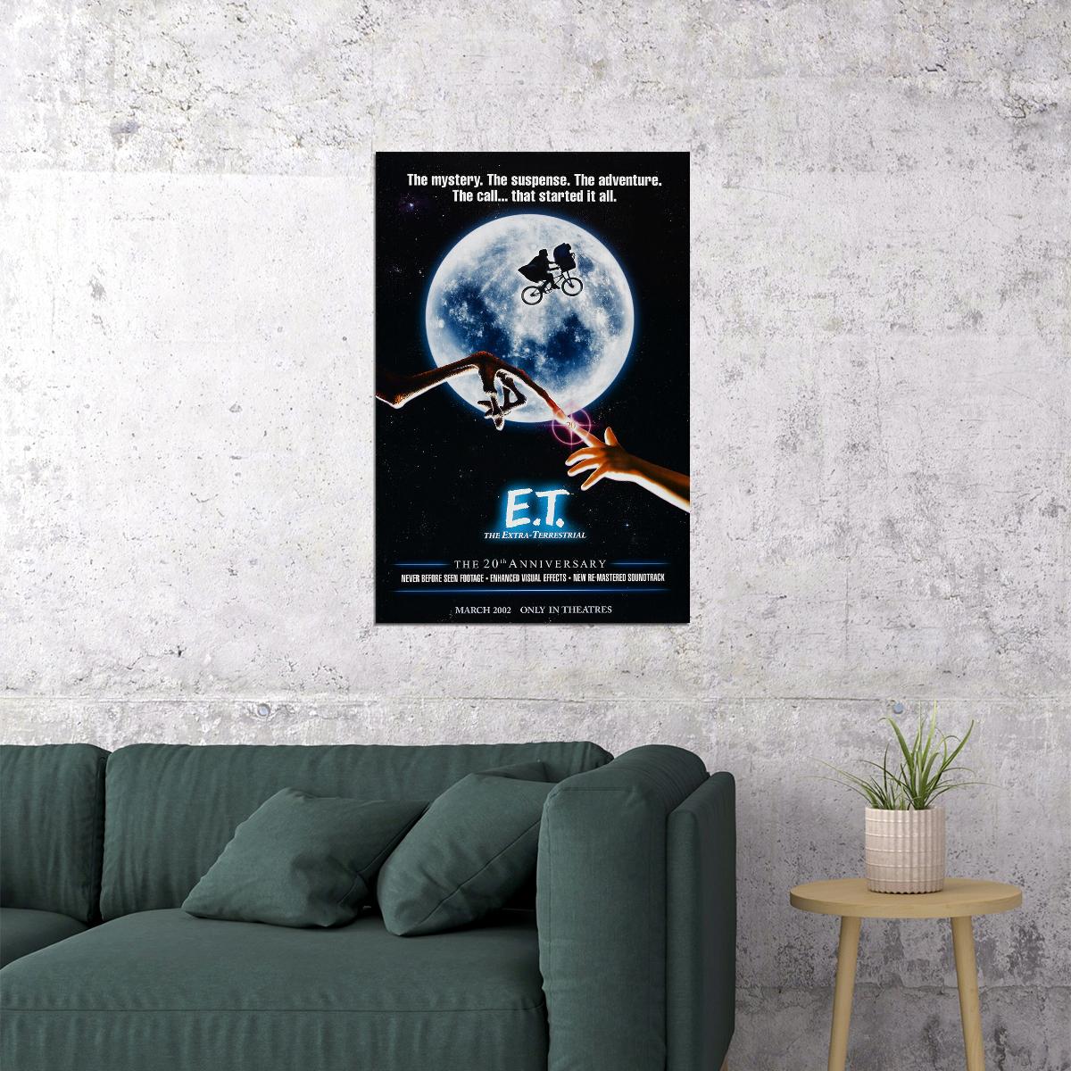 Et The Extra Terrestrial Movie Steven Spielberg Poster Wall Art Print Home Wall Decor - xonomax