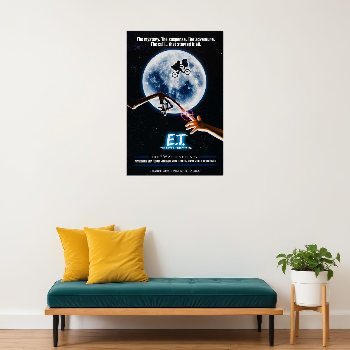 Et The Extra Terrestrial Movie Steven Spielberg Poster Wall Art Print Home Wall Decor - xonomax