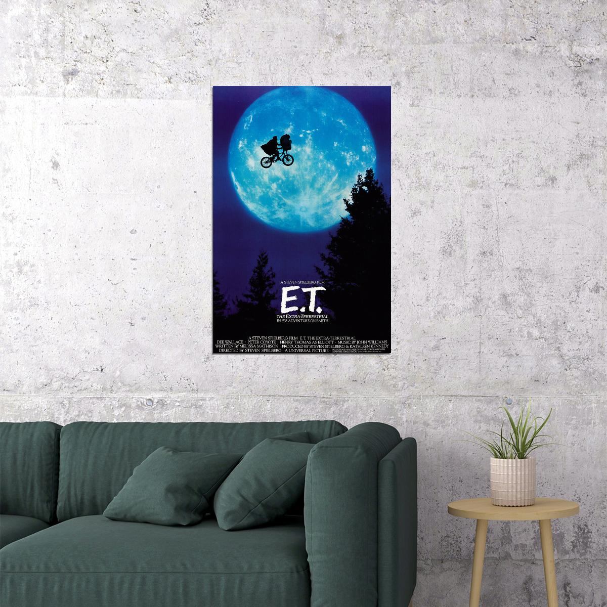 Et The Extra Terrestrial Movie Steven Spielberg Adventure Poster Wall Art Print Home Wall Decor - xonomax