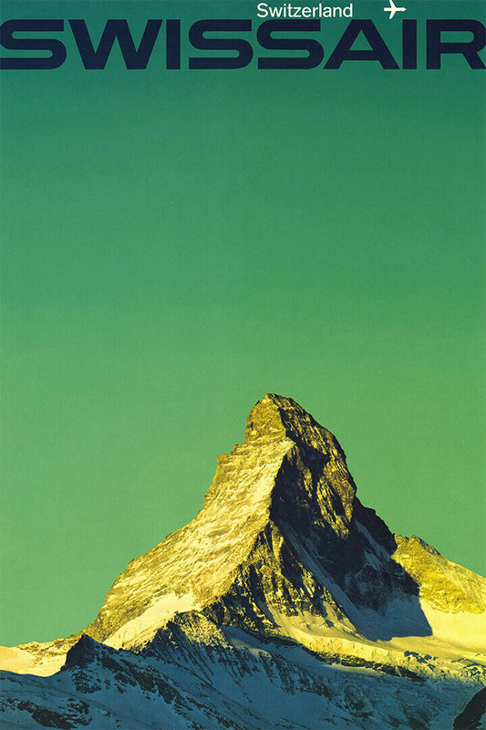 Swissair Mountain Vintage Travel Poster Wall Art Print Home Wall Decor - xonomax