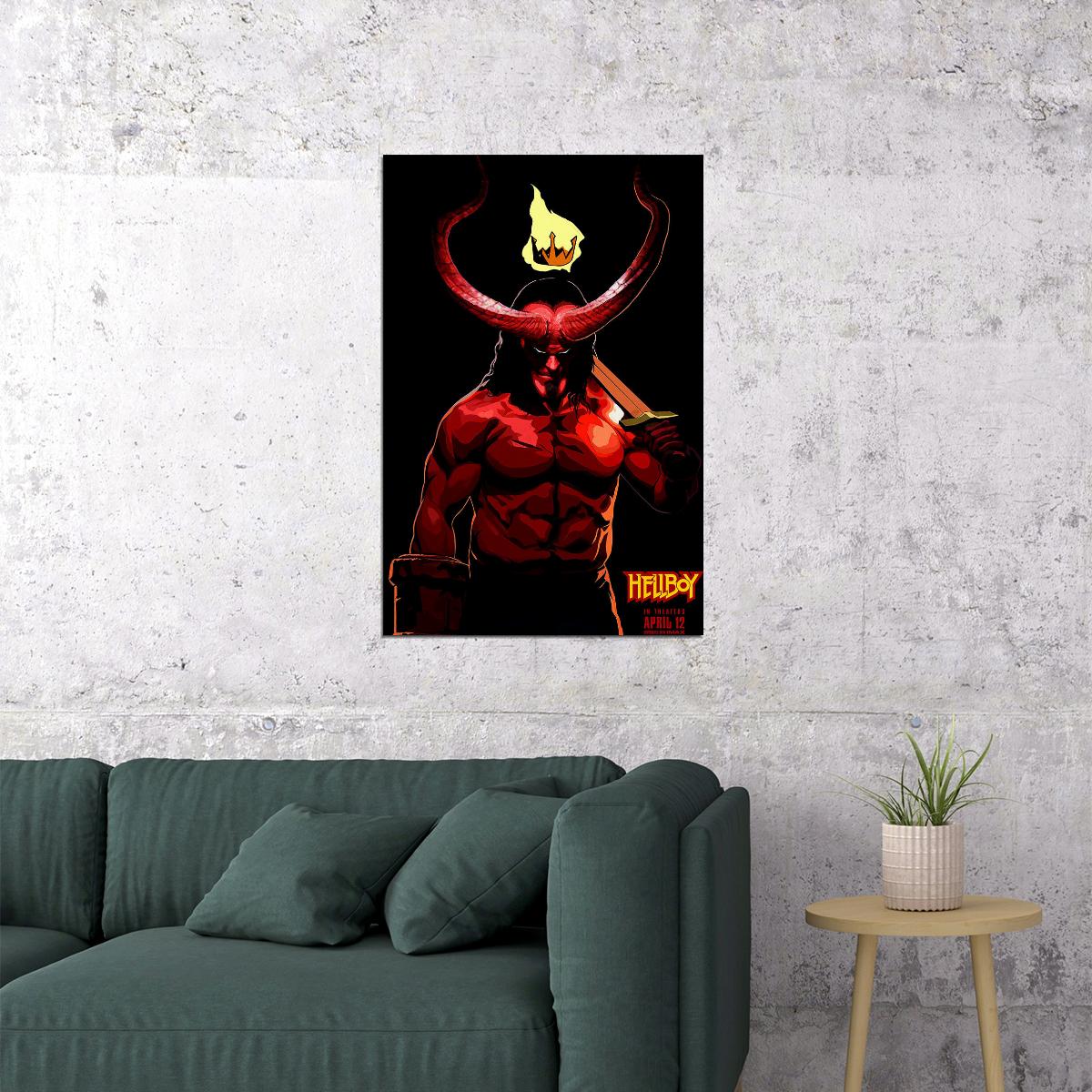Hellboy Action Fantasy Poster Wall Art Print Home Wall Decor - xonomax