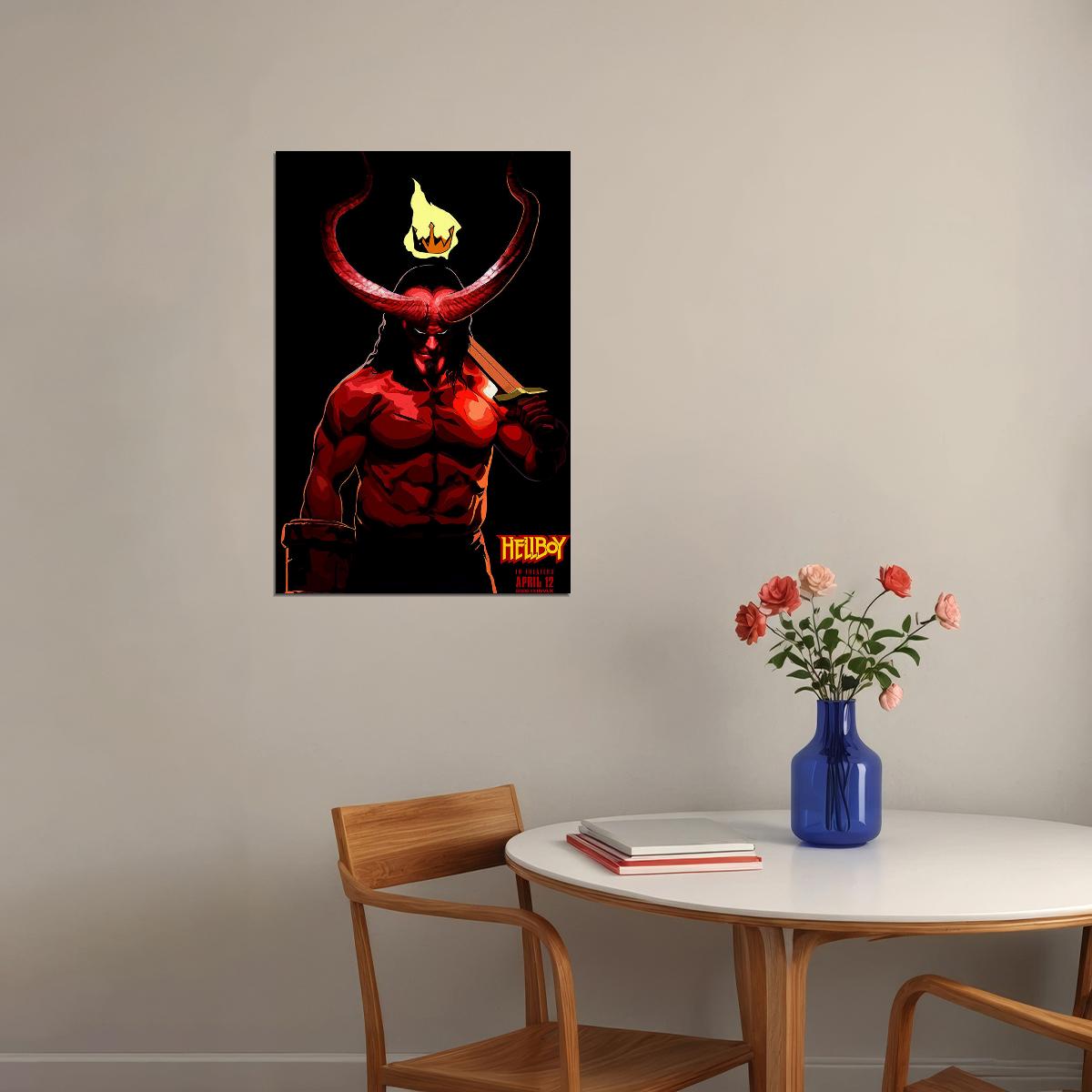 Hellboy Action Fantasy Poster Wall Art Print Home Wall Decor - xonomax