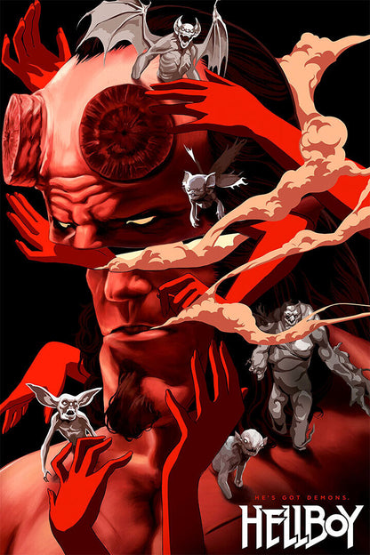 Hellboy Action Fantasy Movie Poster Wall Art Print Home Wall Decor - xonomax