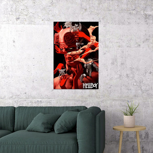 Hellboy Action Fantasy Movie Poster Wall Art Print Home Wall Decor - xonomax