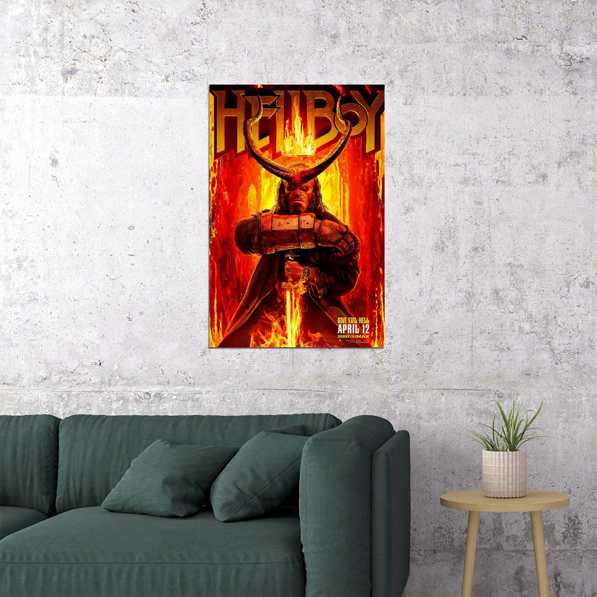 Hellboy Action Movie Poster Wall Art Print Home Wall Decor - xonomax