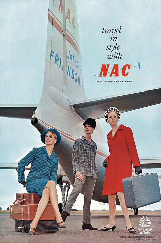 National Airlines Vintage Travel Poster Wall Art Print Home Wall Decor - xonomax