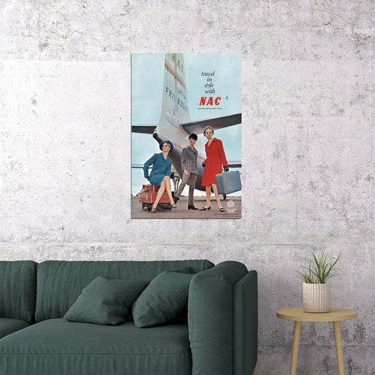 National Airlines Vintage Travel Poster Wall Art Print Home Wall Decor - xonomax