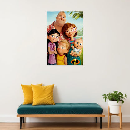The Incredibles Family Vacation Movie Poster Wall Art Print Home Wall Decor - xonomax