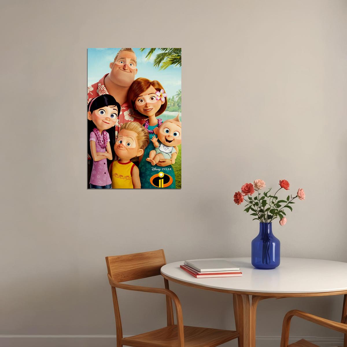 The Incredibles Family Vacation Movie Poster Wall Art Print Home Wall Decor - xonomax