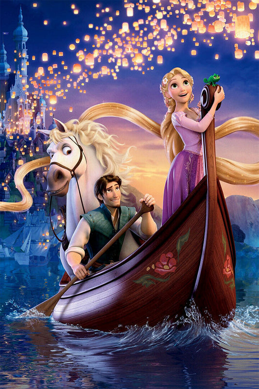 Tangled Animation Fantasy Movie Poster Wall Art Print Home Wall Decor - xonomax