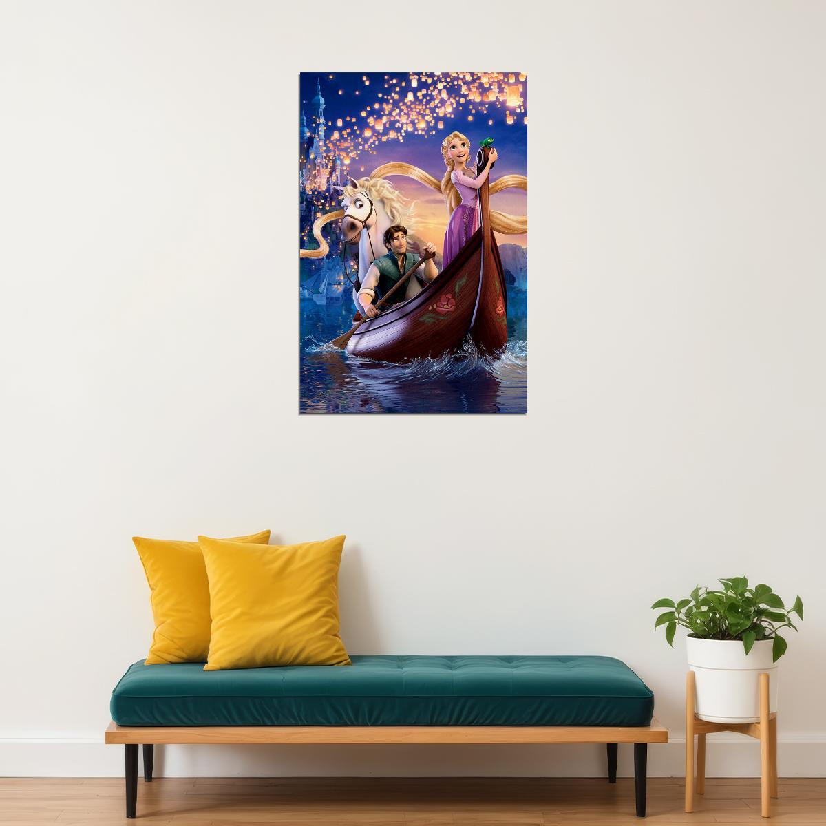 Tangled Animation Fantasy Movie Poster Wall Art Print Home Wall Decor - xonomax