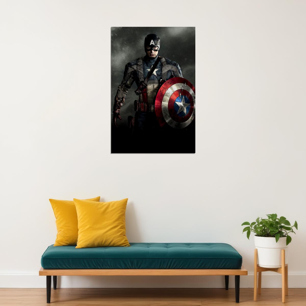Captain America First Avenger Action Poster Wall Art Print Home Wall Decor - xonomax