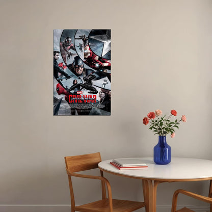 Captain America Civil War Movie Poster Wall Art Print Home Wall Decor - xonomax