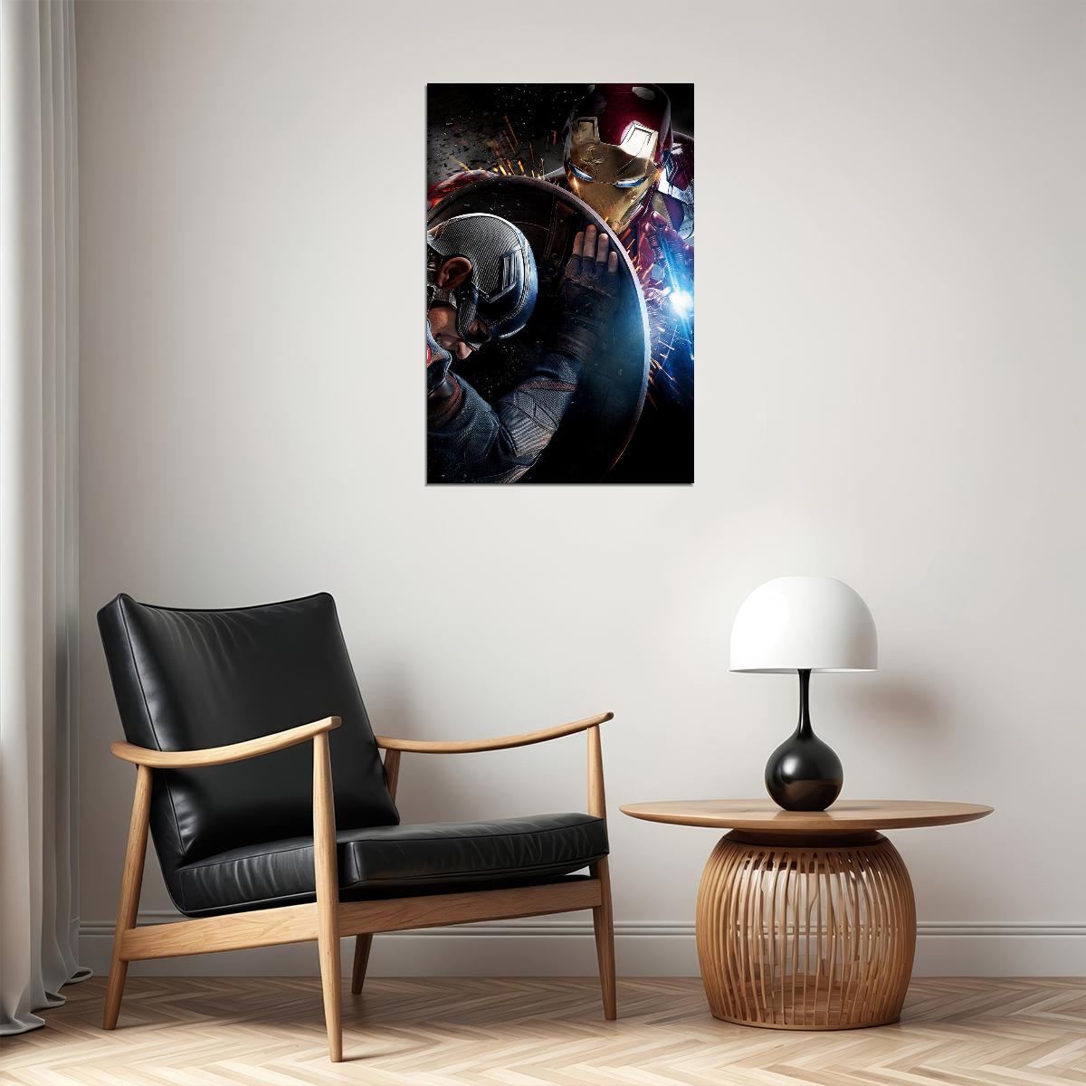 Captain America Civil War Movie Poster Wall Art Print Home Wall Decor - xonomax