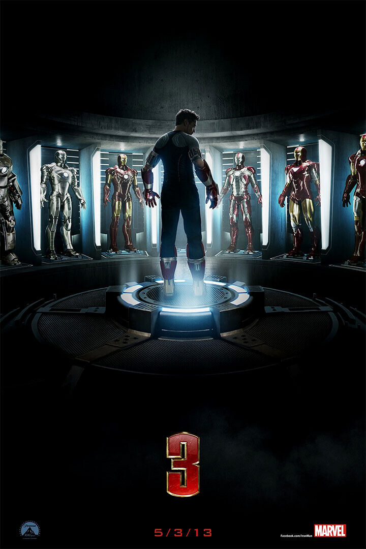 Iron Man 3 Action Movie Poster Wall Art Print Home Wall Decor - xonomax