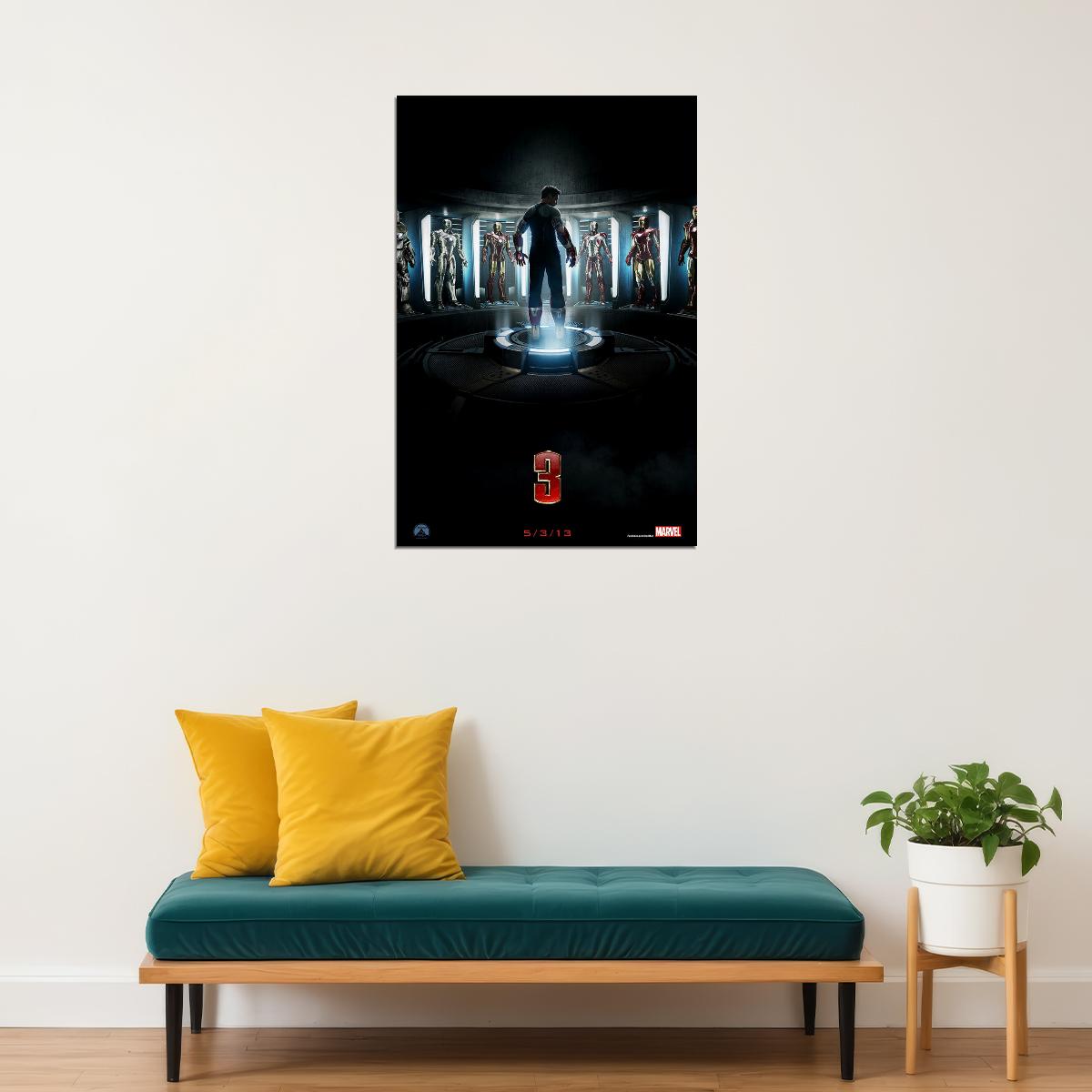 Iron Man 3 Action Movie Poster Wall Art Print Home Wall Decor - xonomax