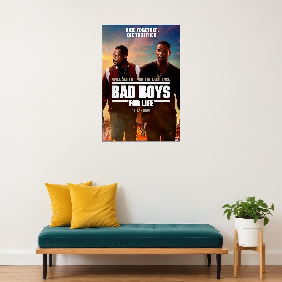 Bad Boys For Life Action Movie Poster Wall Art Print Home Wall Decor - xonomax