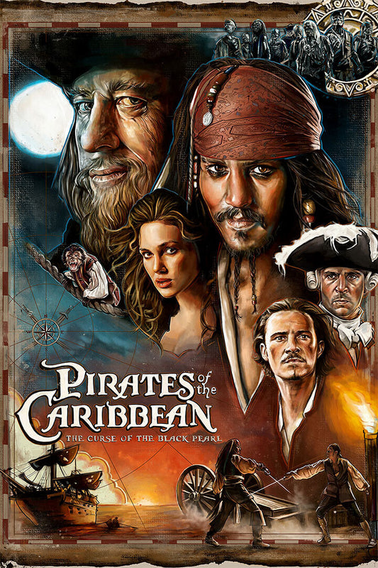 Pirates Of The Caribbean Movie Poster Wall Art Print Home Wall Decor - xonomax