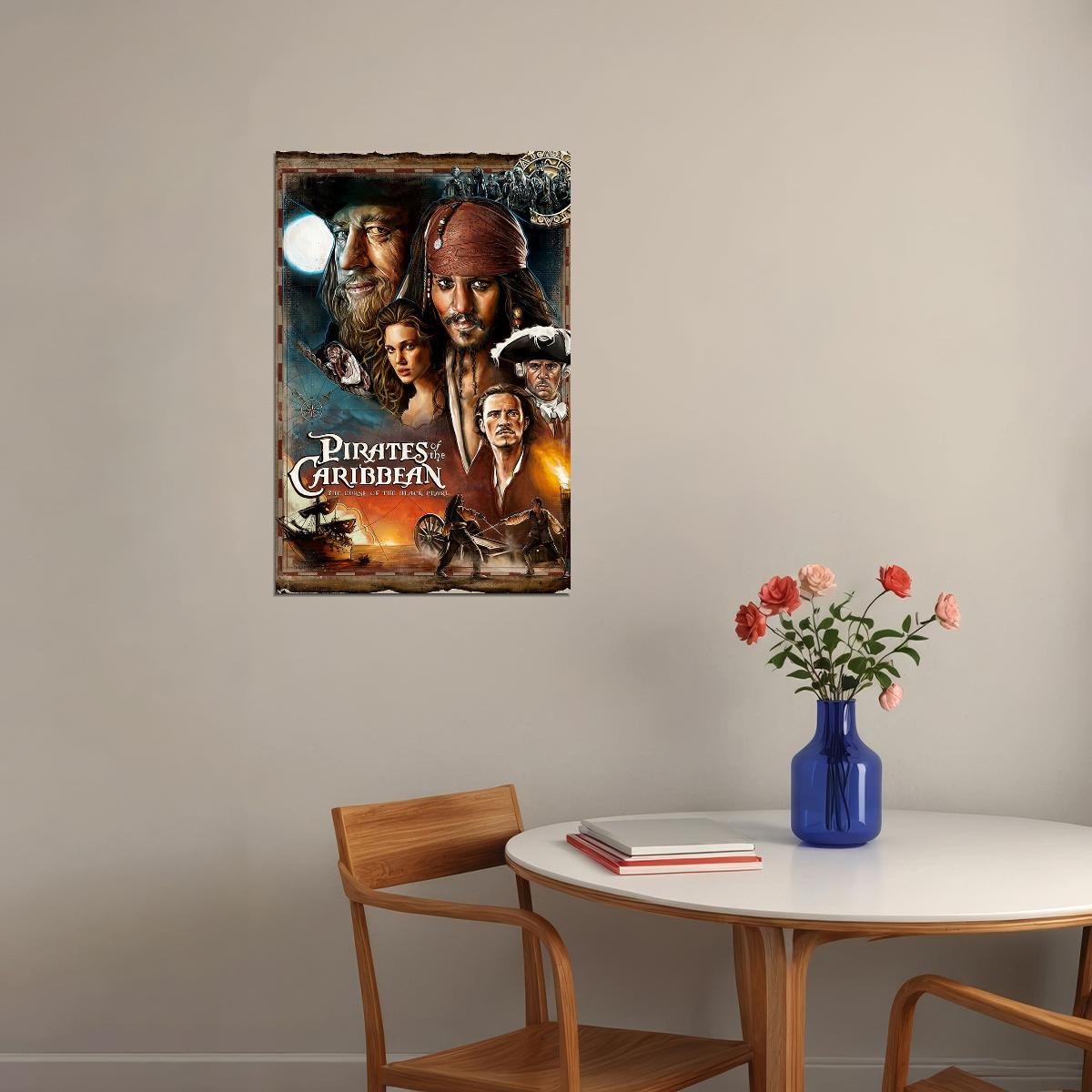 Pirates Of The Caribbean Movie Poster Wall Art Print Home Wall Decor - xonomax