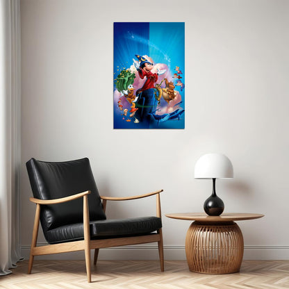 Micky Mouse In Fantasia Animation Poster Wall Art Print Home Wall Decor