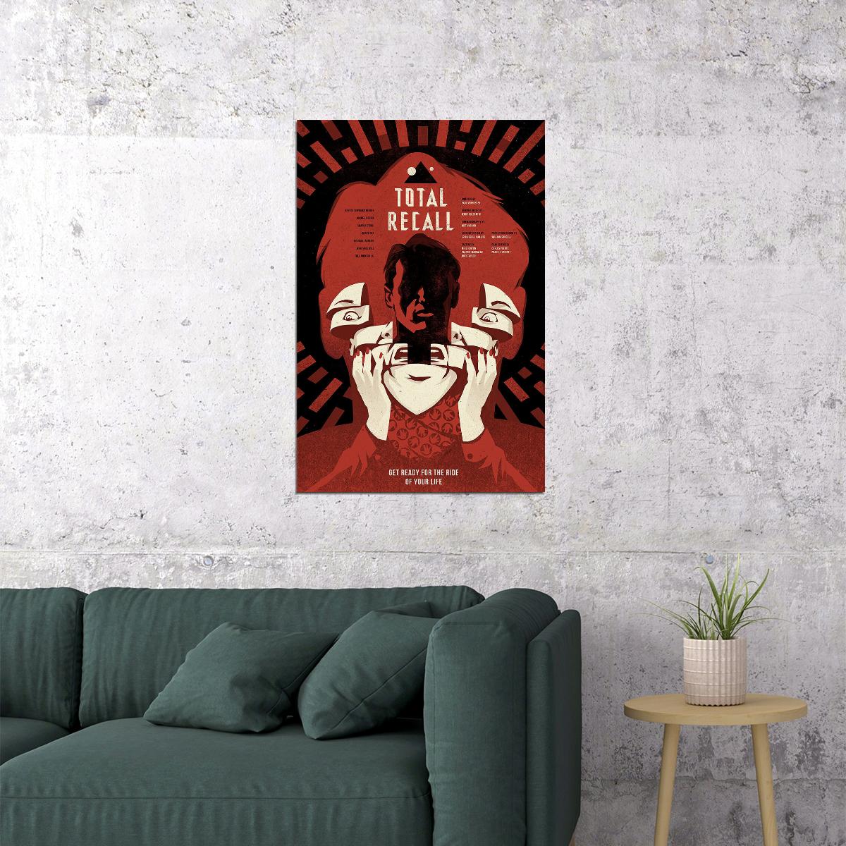 Total Recall Action Movie Poster Wall Art Print Home Wall Decor