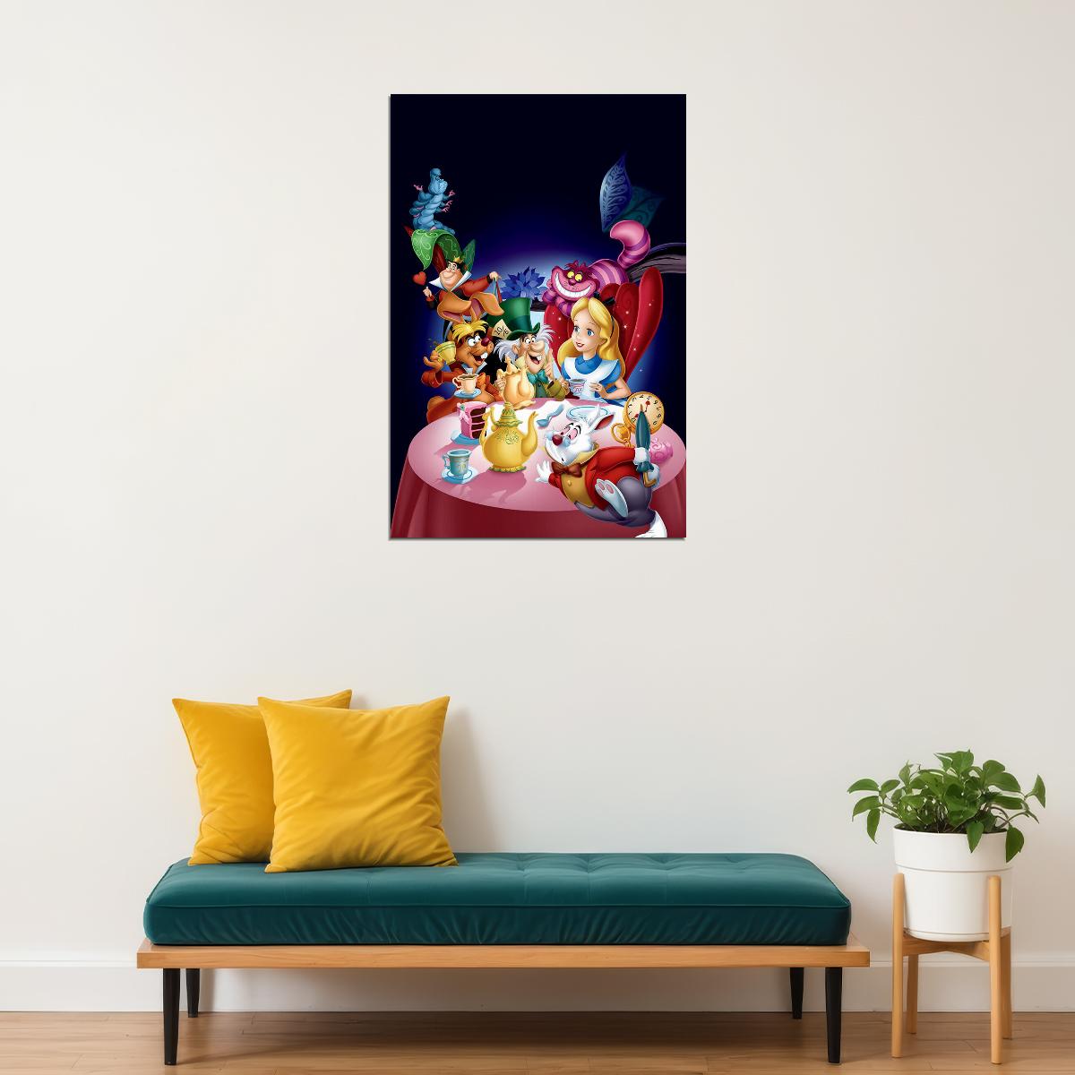 Alice In Wonderland Animation Movie Poster Wall Art Print Home Wall Decor - xonomax