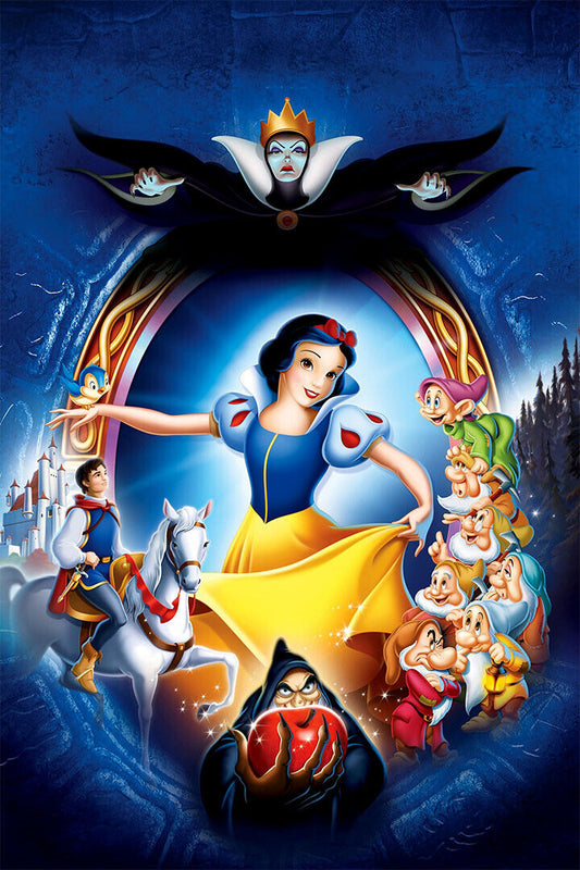 Snow White Animation Movie Poster Wall Art Print Home Wall Decor - xonomax