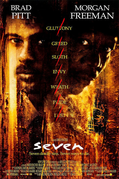 Seven Crime Detective Movie Poster Wall Art Print Home Wall Decor - xonomax