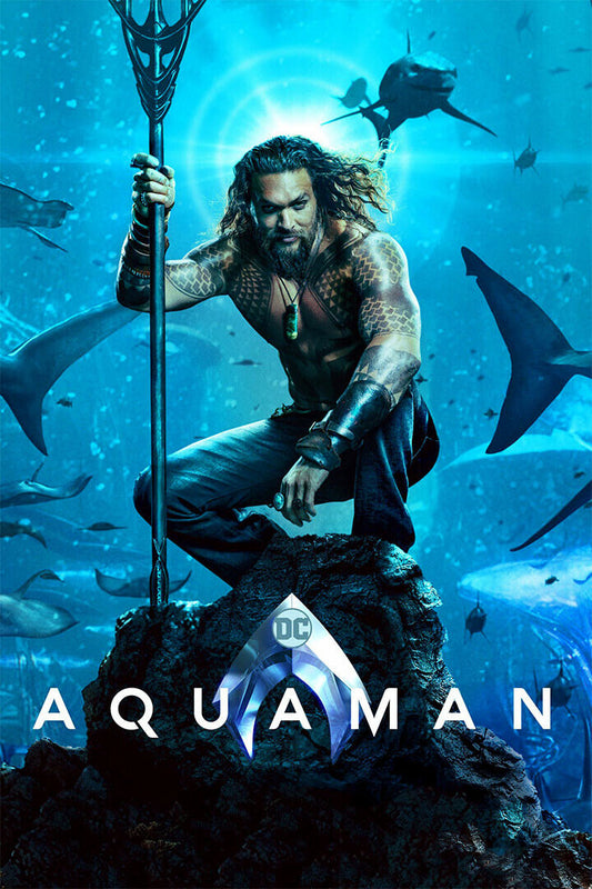Aquaman Action Fantasy Movie Poster Wall Art Print Home Wall Decor - xonomax