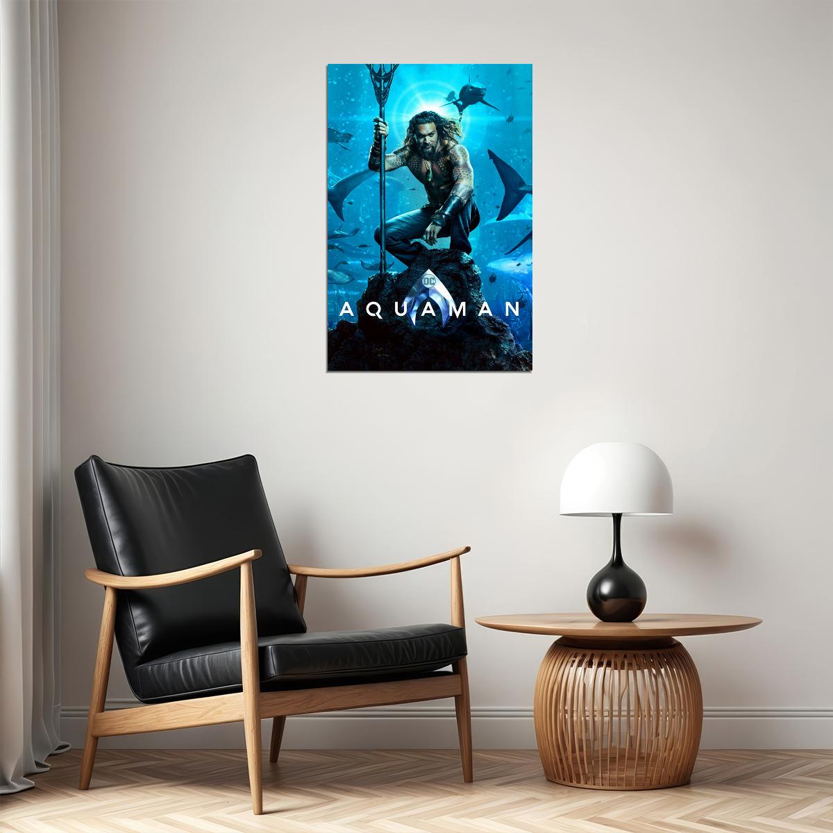 Aquaman Action Fantasy Movie Poster Wall Art Print Home Wall Decor - xonomax