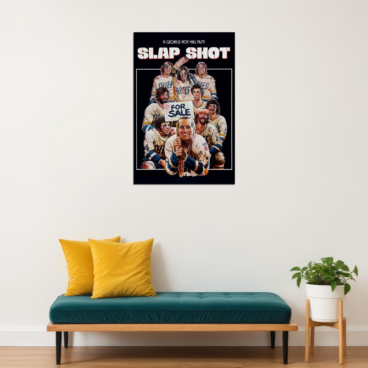 Slap Shot Classic Movie Poster Wall Art Print Home Wall Decor