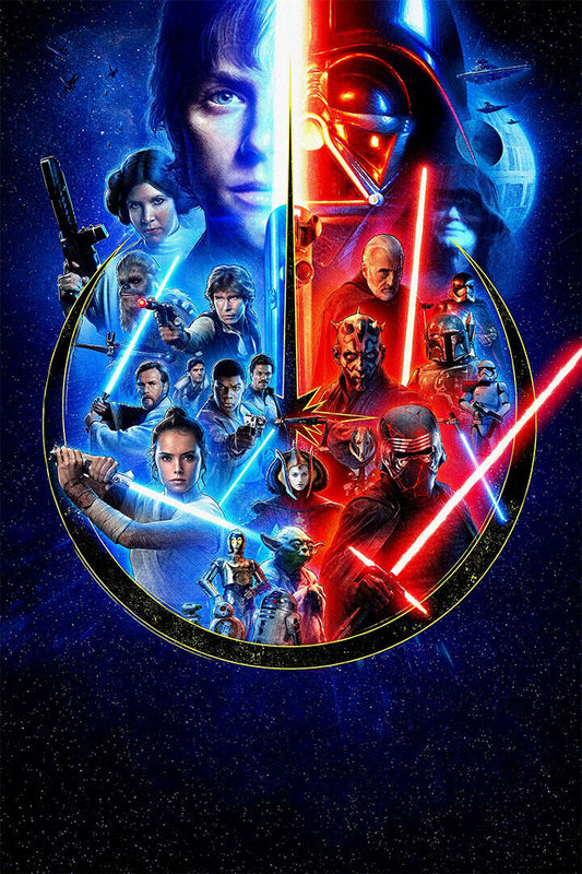 Star Wars The Complete Saga Poster Wall Art Print Home Wall Decor - xonomax